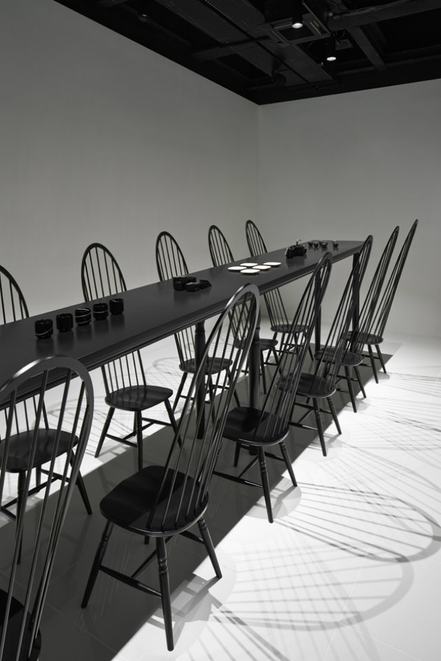 Dining Room Optical Illusion by Nendo  Dining Room Optical Illusion by Nendo colourful shadows Nando