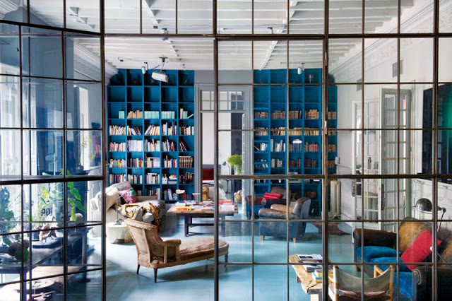 Bookshelves as an Exceptional Decor Detail  Bookshelves as an Exceptional Decor Detail Bookshelves interior design Blue livingroom detail