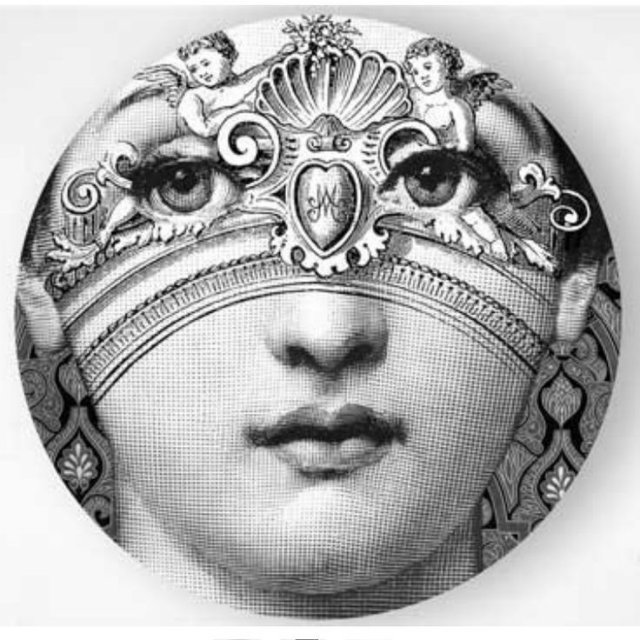 100 years of Inspiration by Fornasetti  100 years of Inspiration by Fornasetti Fornasetti Black White Mask Lady