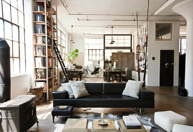 Industrial Inspiration: Modern Looks for Your Living room  Industrial Inspiration: Modern Looks for Your Living room Industrial look for living rooms black and white finishing