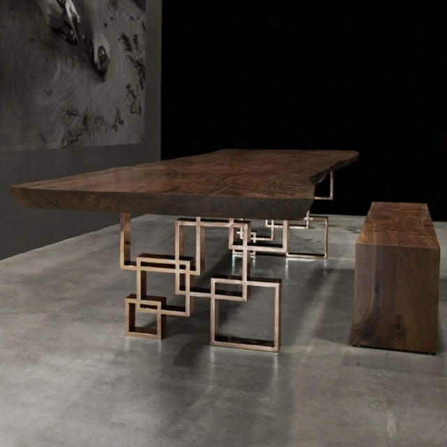 Geometrical Design for Furniture  Geometrical Inspiration for Furniture Design geometric furniture table brass base