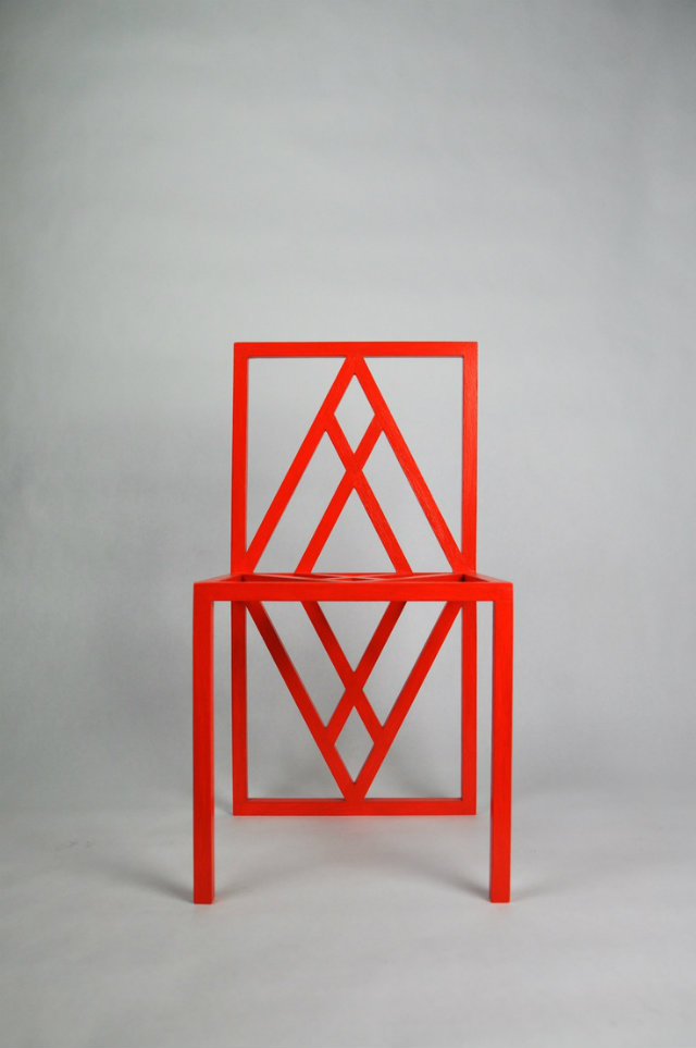Geometrical Design for Furniture  Geometrical Inspiration for Furniture Design geometrical furniture orange chair