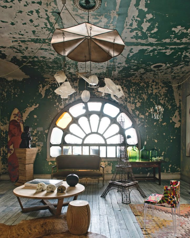 Look Up To The Ceiling  Ideas: Look Up To The Ceiling Amazing Ceilings worn out green paint shabby chic