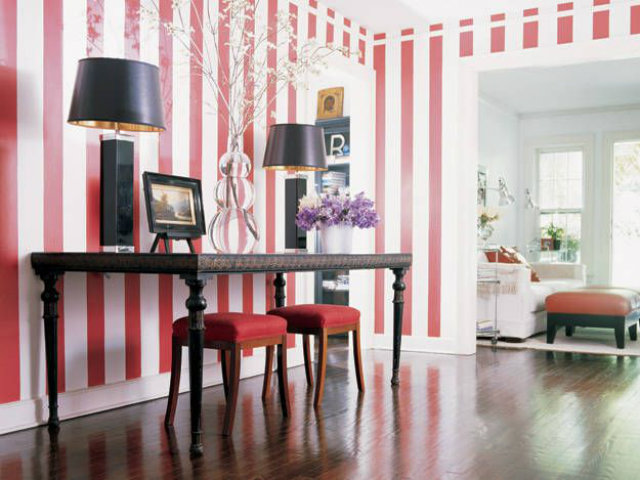 Stripes Details for your Interior Decor  Idea: Decorate with Stripes Stripes Interiod decoration white red