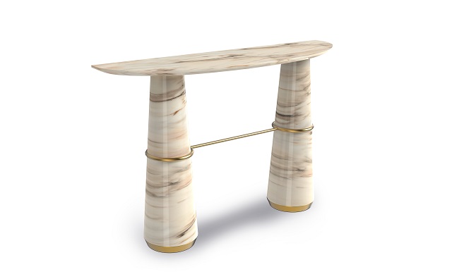 Design News: BRABBU launches new Contemporary Consoles - AGRA display in marble stone