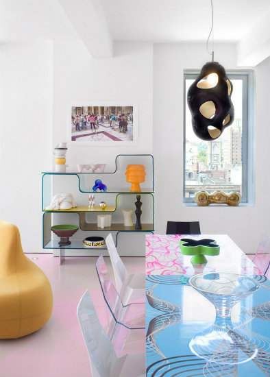 KLoft project Dining room detail karim rashid Inspirations by Top Designer Karim Rashid Karim Rashid Loft Project detail of the Dining Room