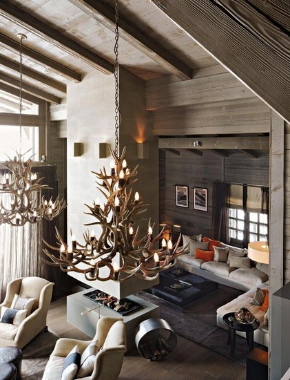 Ski Chalet in France living room design kelly hoppen Top 50 Projects by Kelly Hoppen Ski Chalet in France living room design