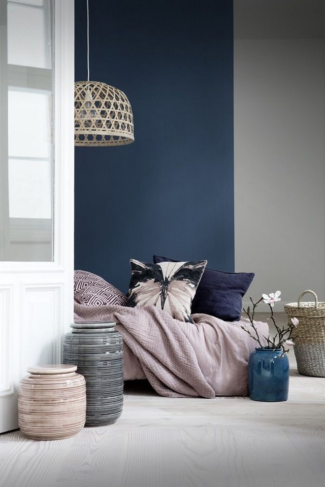 blue tones and light purple with natural touches winter inspiration winter color Winter color 2016 home interior design blue tones and light purple with natural touches winter inspiration