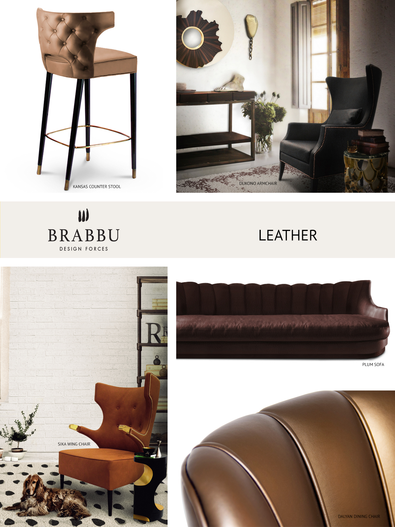 The Trendiest Materials For Your Home Decor In 2017 home decor The Trendiest Materials For Your Home Decor In 2017 leather 1