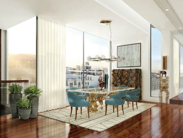20 Stunning Dining Room interior design Trends You Must Know dining room design 20 Stunning Dining Room Design Trends You Must Know Luxury London Apartment Dining room decoration ideas 2