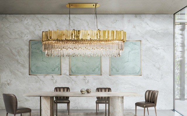 20 Stunning Dining Room interior design Trends You Must Know dining room design 20 Stunning Dining Room Design Trends You Must Know dinining room suspension light 1
