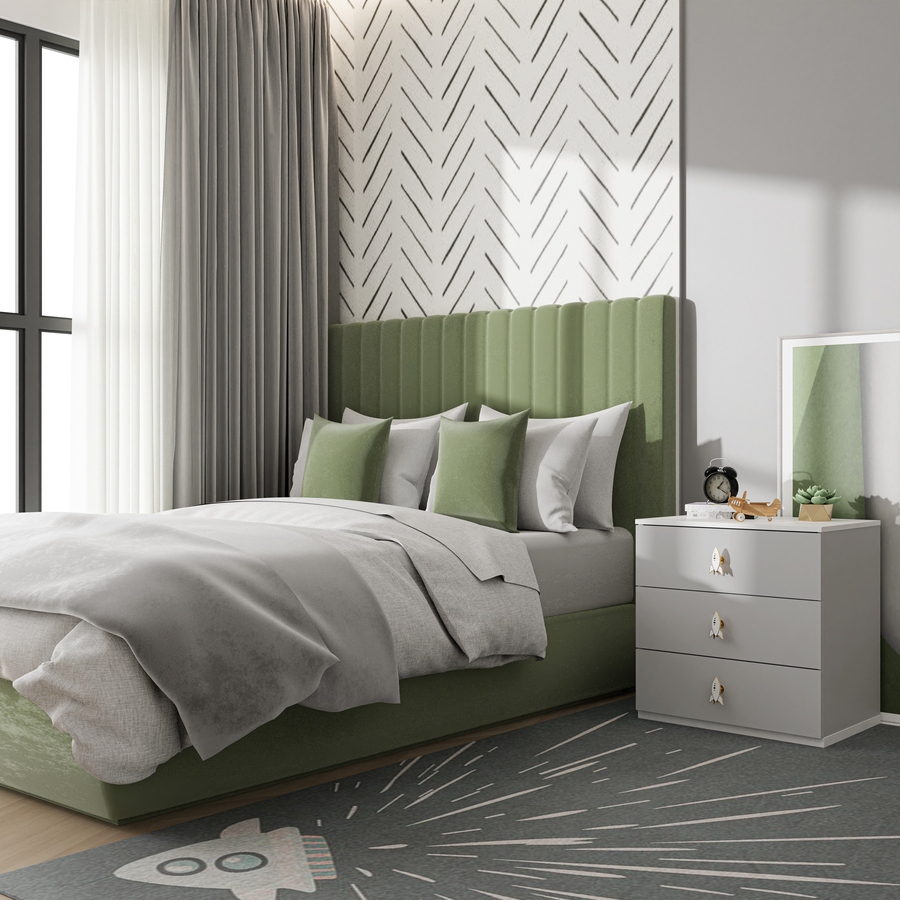 modern bedroom design in green shades room by room Room by Room: Finding the Perfect Bedroom green modern bedroom design 1
