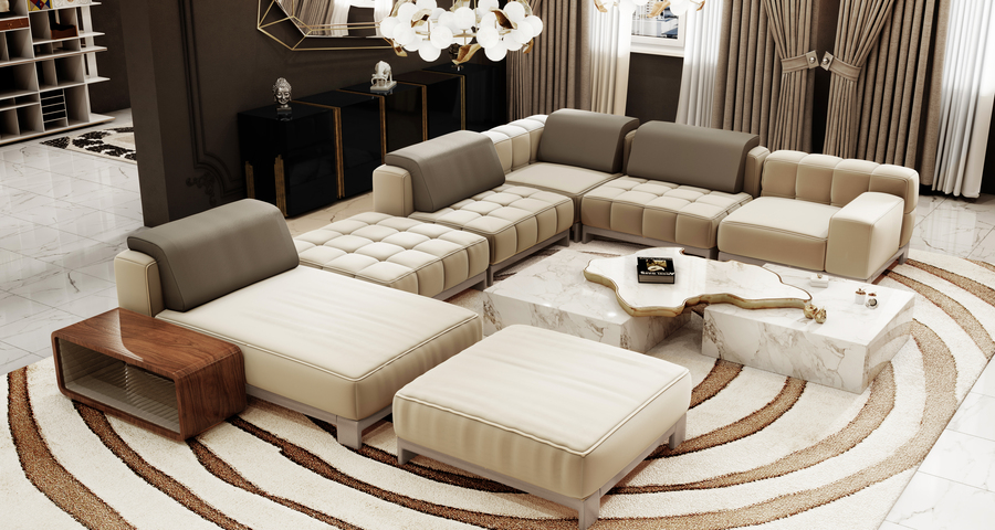 white sofa in white living room open space modern living room Open Space Modern Living Room Decor for a Trendy Design Open Space Modern Living Room Decor for a Trendy Design 11