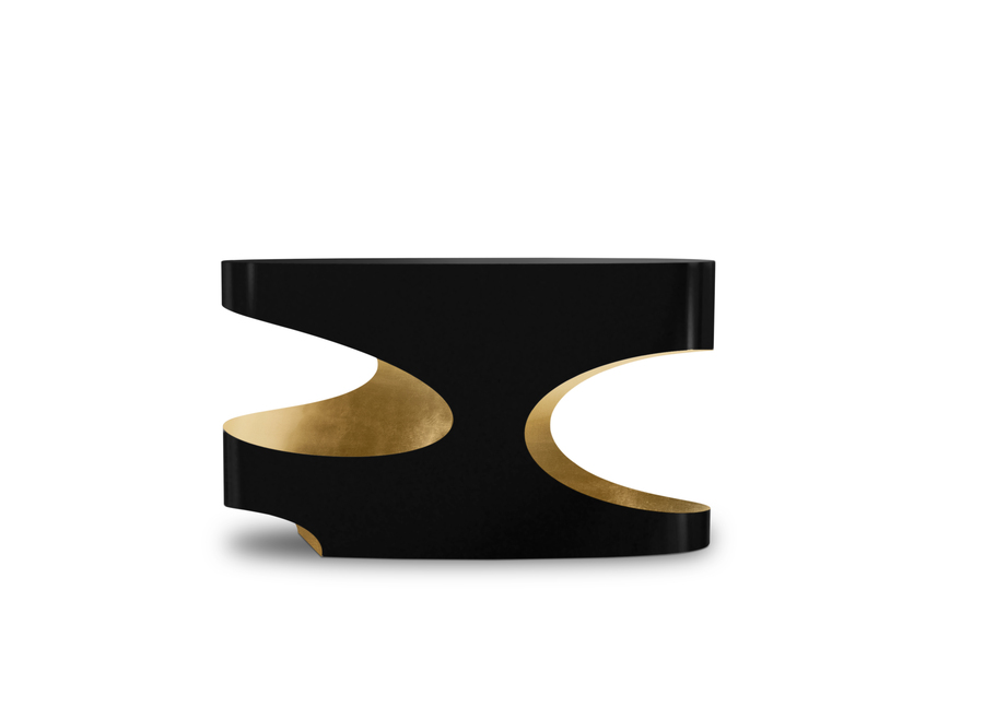 modern console table decor black and gold the best modern consoles The Best Modern Consoles for Hallways and Entryways bryce I console