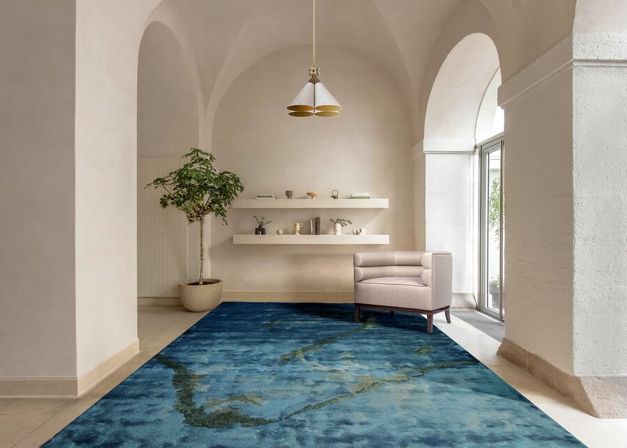 modern hallway design with blue rug hallway design Hallway Design: Take it into account! Hallway Design Take it into account 14 1