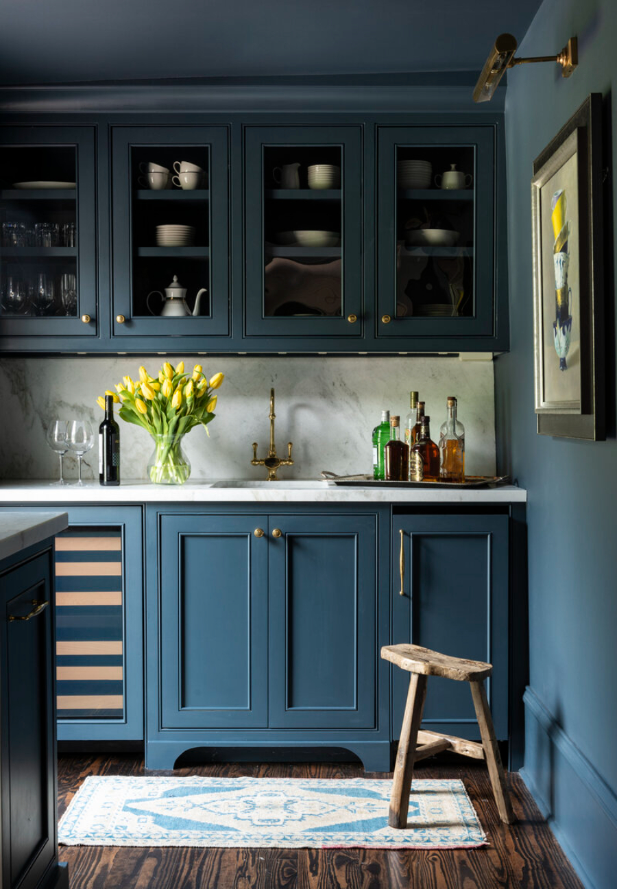 Interior Design Ideas From Marie Flanigan. A blue colored kitchen. interior design ideas Interior Design Ideas From Marie Flanigan Interior Design Ideas From Marie Flanigan Brenham