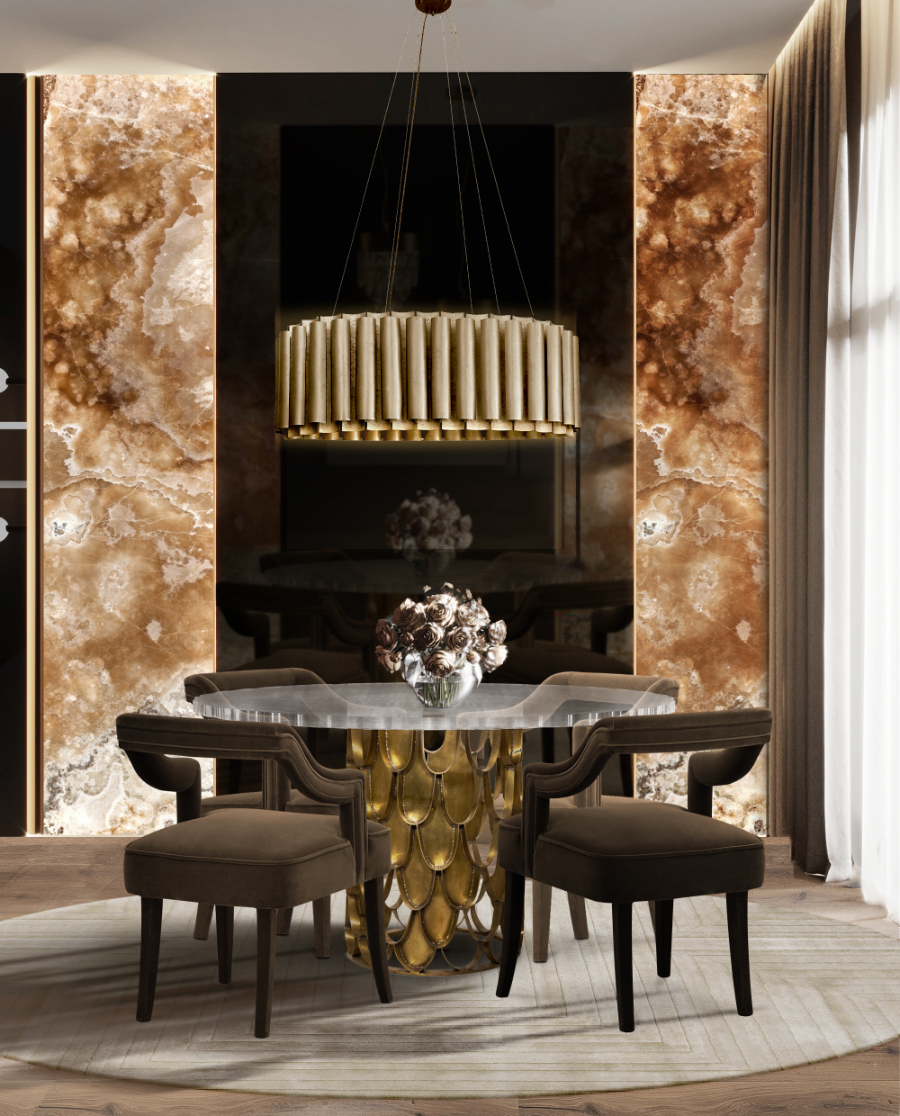 Designing the Perfect Dining Room: Harmonizing Elements for a Memorable Experience dining room Designing the Perfect Dining Room: Harmonizing Elements for a Memorable Experience BB KOI Dining Table OKA Dining Chair AURUM III Suspension Light