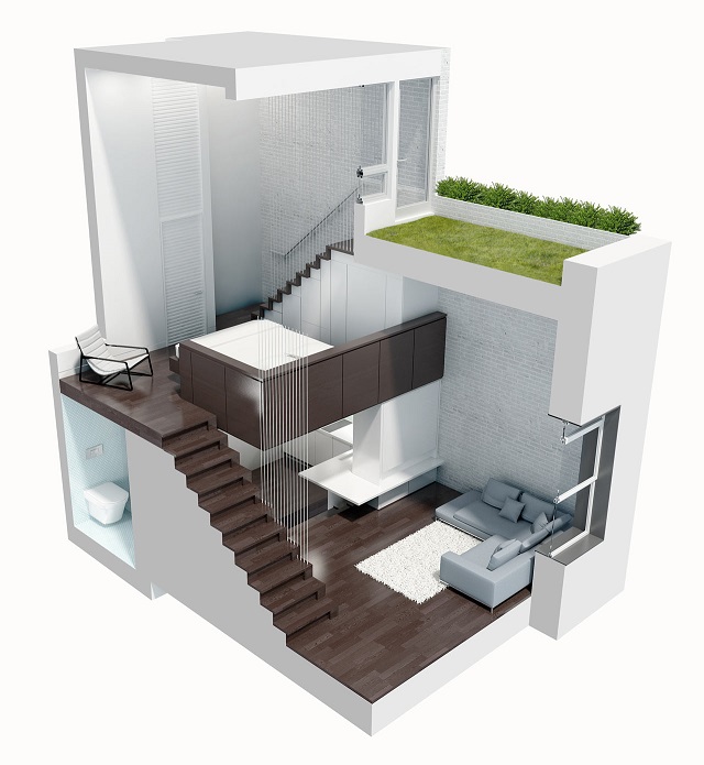 MANHATTAN MICRO LOFT BY SPECHT HARPMAN ARCHITECTS