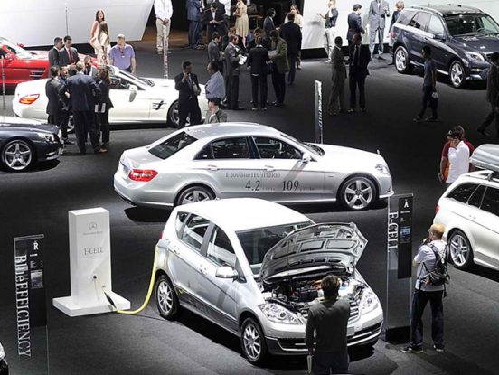 Car exhibition at the Salon of Madrid