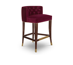 BOURBON Counter Stool Mid Century Design by BRABBU is a velvet bar stool with a mystical soul.