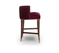 BOURBON Counter Stool Mid Century Design by BRABBU is a velvet bar stool with a mystical soul.