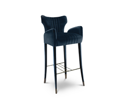 DAVIS Bar Chair Mid Century Design by BRABBU is a velvet bar stool with a mystical soul.