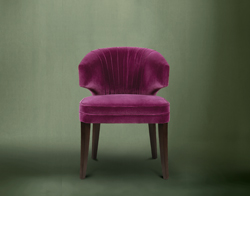 IBIS Dining Chair Mid Century Design by BRABBU is a velvet bar stool with a mystical soul.