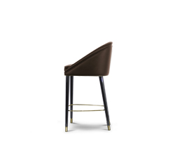 MALAY Counter Stool Mid Century Design by BRABBU is a velvet bar stool with a mystical soul.