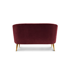 MAYA 2 Seater Mid Century Modern Furniture by BRABBU is perfect to be a center piece as a velvet sofa in a living room set.