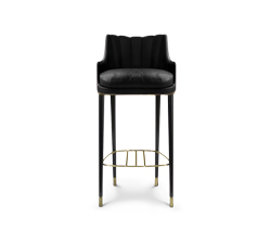 PLUM Bar Chair Mid Century Design by BRABBU is a velvet bar stool with a mystical soul.