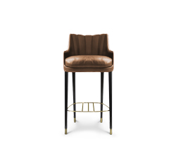 PLUM COUNTER Bar Chair Mid Century Design by BRABBU is a velvet bar stool with a mystical soul.
