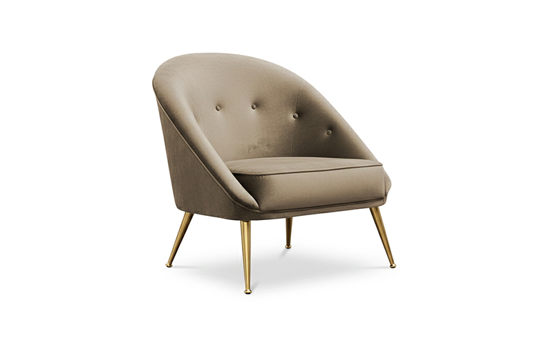 MALAY | Modern Tufted Velvet Armchair by BRABBU