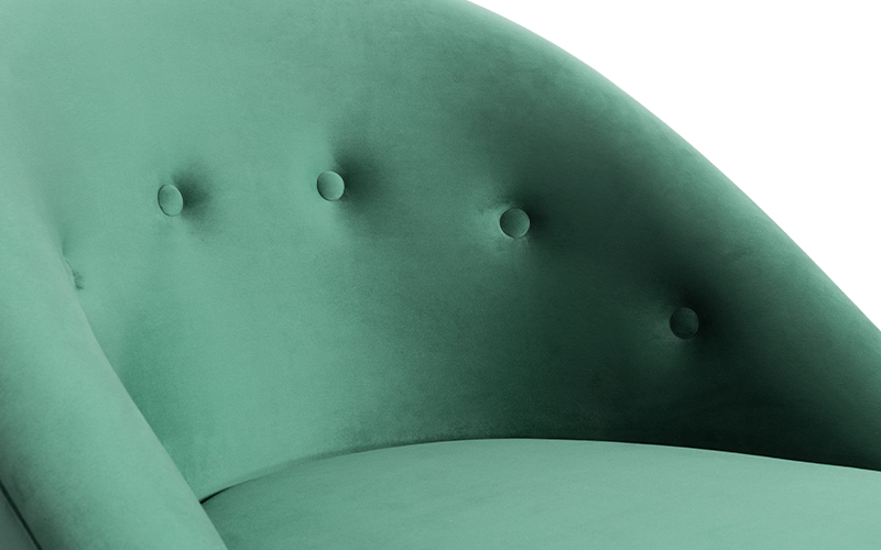 MALAY | Modern Tufted Velvet Armchair by BRABBU