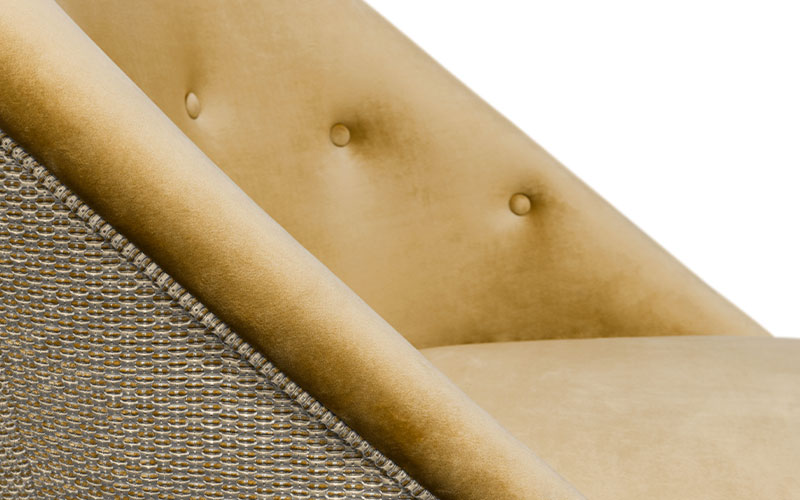 MALAY | Modern Tufted Velvet Armchair by BRABBU