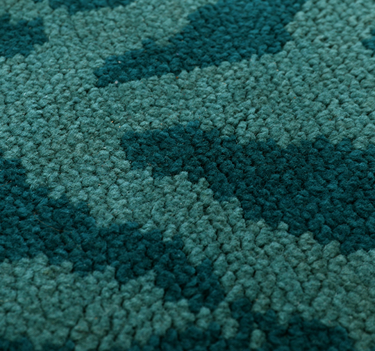 KUBEO Round | Hand-knotted Dyed Round Wool Rug by BRABBU