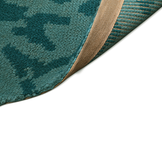 KUBEO Round | Hand-knotted Dyed Round Wool Rug by BRABBU