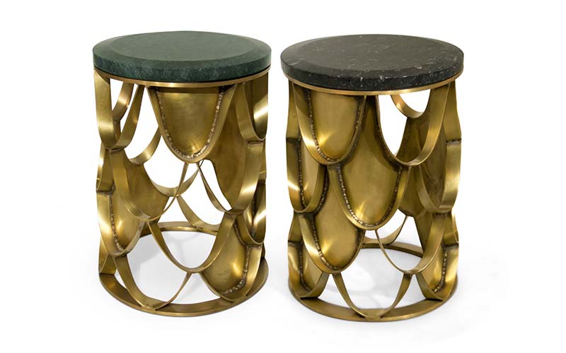 KOI | Tavolino in ottone dal design contemporaneo by BRABBU