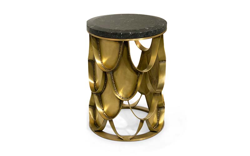 KOI | Tavolino in ottone dal design contemporaneo by BRABBU