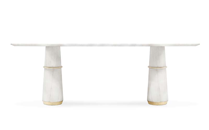AGRA | Marble Dining Table Contemporary Design by BRABBU