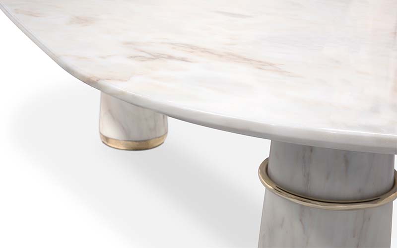 AGRA | Marble Dining Table Contemporary Design by BRABBU