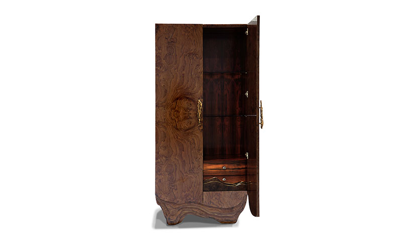 HUANG Cabinet | Luxury Walnut & Brass Cabinet | BRABBU