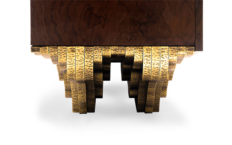 HUANG Cabinet | Luxury Walnut & Brass Cabinet | BRABBU