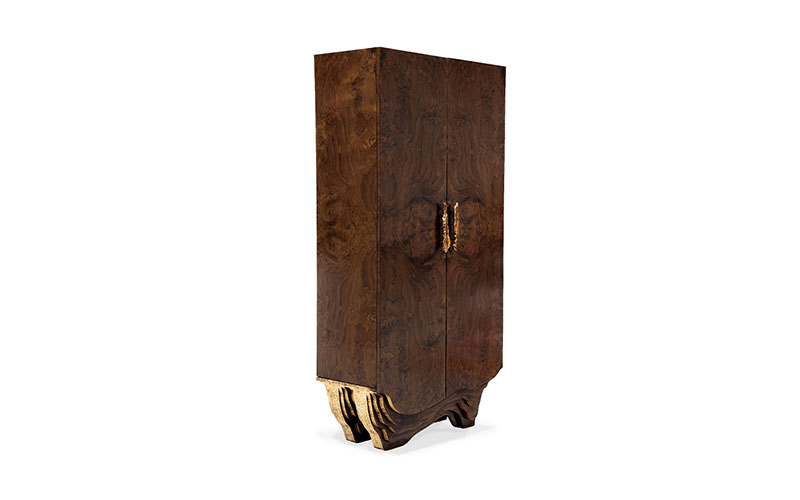 HUANG Cabinet | Luxury Walnut & Brass Cabinet | BRABBU