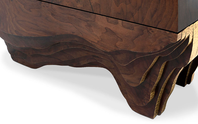 HUANG Cabinet | Luxury Walnut & Brass Cabinet | BRABBU