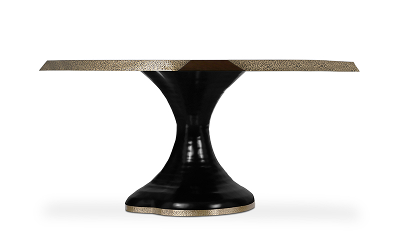 PLATEAU II | Walnut Root Veneer Dining Table Contemporary Design by BRABBU
