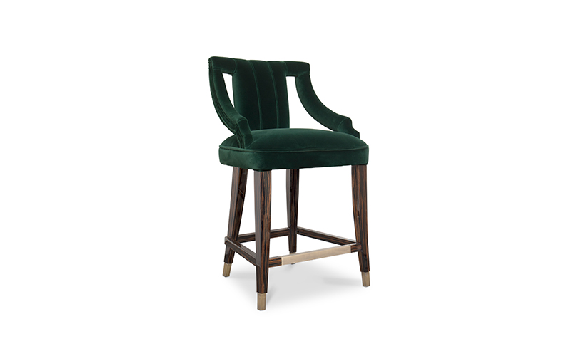 CAYO | Velvet Counter Stool Modern Design by BRABBU