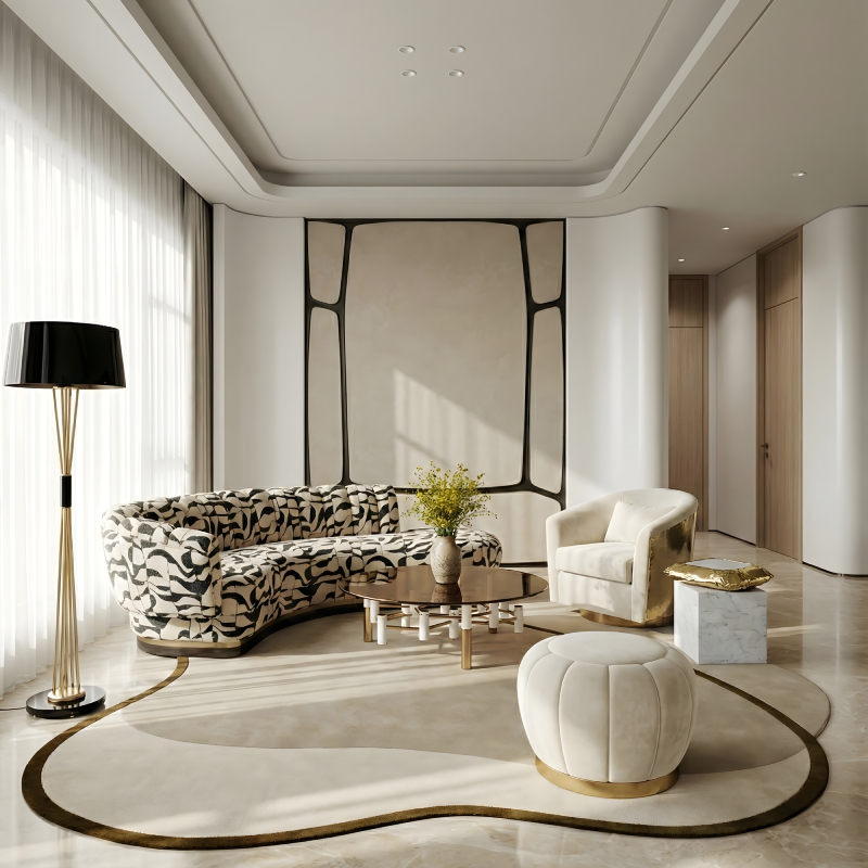 A Contemporary Living Room with Artistic Contrast 5vie 5VIE Art+Design: A Complete Immersion into Milan’s District of Art, Heritage, and Collectible Design A Contemporary Living Room with Artistic Contrast 1